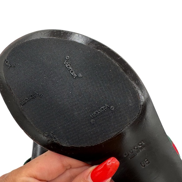 Gucci 'Lifford' GG Interlocking Nylon Thong Kitten Heels Authentic 💯 - Picture 10 of 14